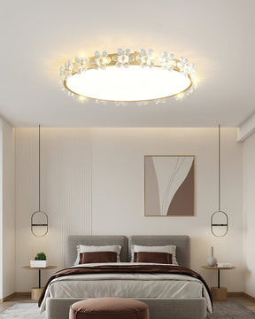 Lampe de Plafond en Cristal - Élégance et Lumière Subtile