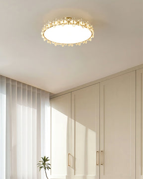 Lampe de Plafond en Cristal - Élégance et Lumière Subtile