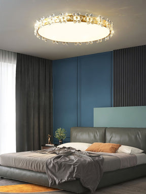 Lampe de Plafond en Cristal - Élégance et Lumière Subtile