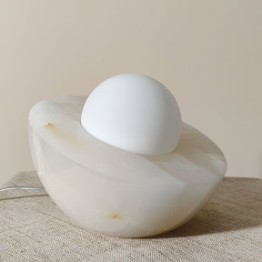 Lampe de Table en Marbre et Verre - Design Minimaliste et Apaisant
