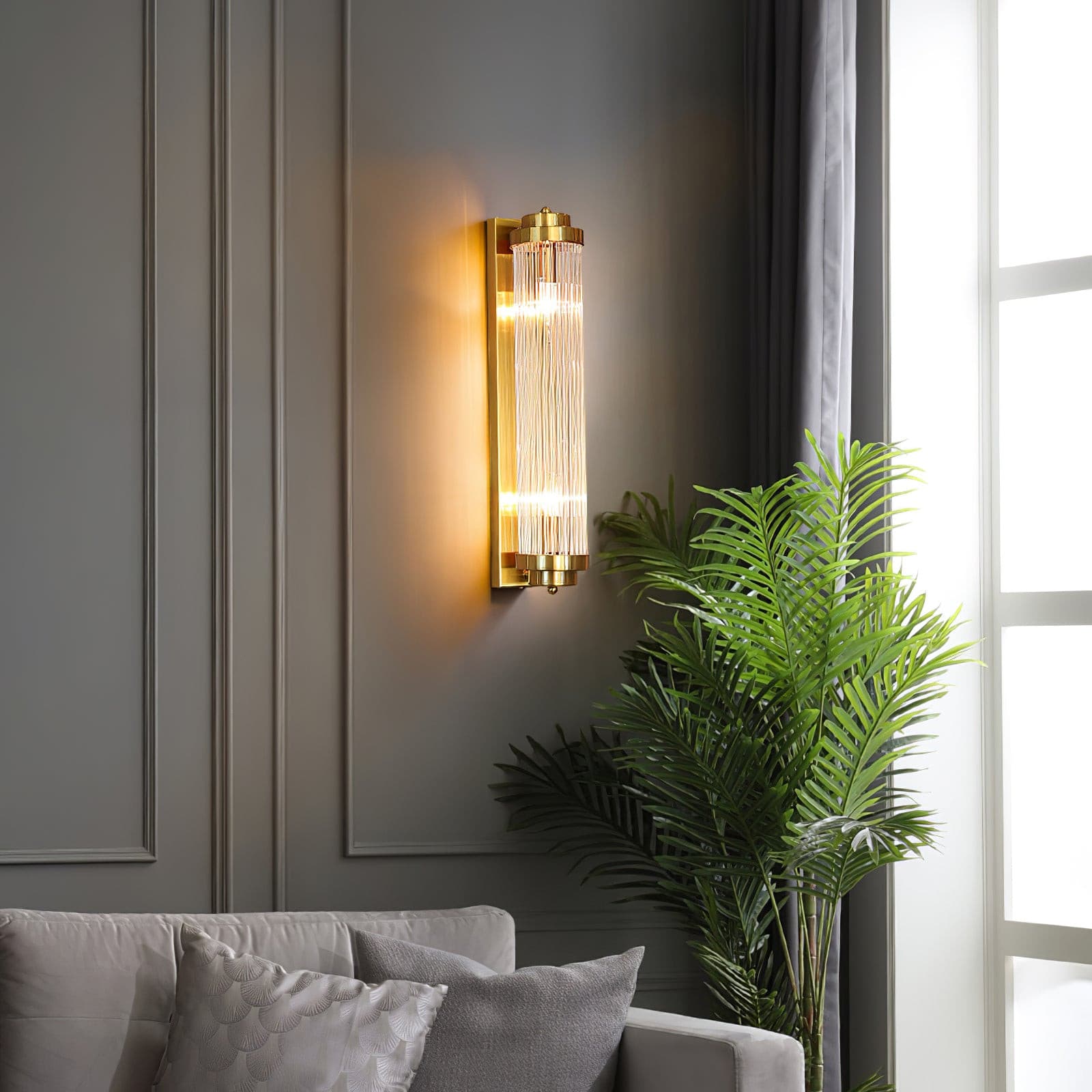 Applique Murale LED en Or - Design Élégant et Durable