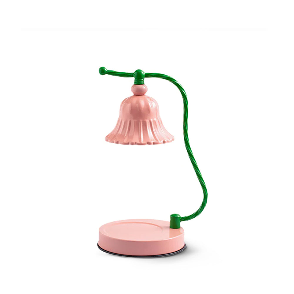 Lampe de Table en Verre Rose - Design Élégant et Atmosphère Charmante