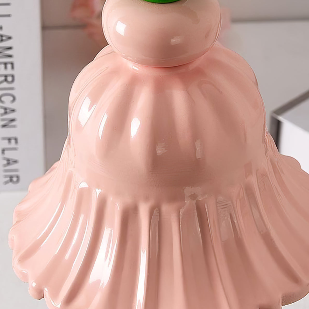 Lampe de Table en Verre Rose - Design Élégant et Atmosphère Charmante