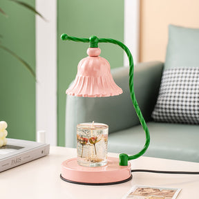 Lampe de Table en Verre Rose - Design Élégant et Atmosphère Charmante