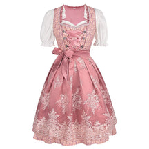 Robe Dirndl Rose Traditionnelle - Avec Tablier Brodé et Blouse Élégante