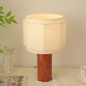 Lampe de Table Élégante en Travertin - Design Géométrique et Pratique