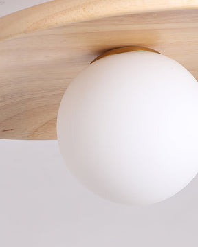Lampe de Plafond en Bois Naturel - Éclairage Doux et Atmosphérique