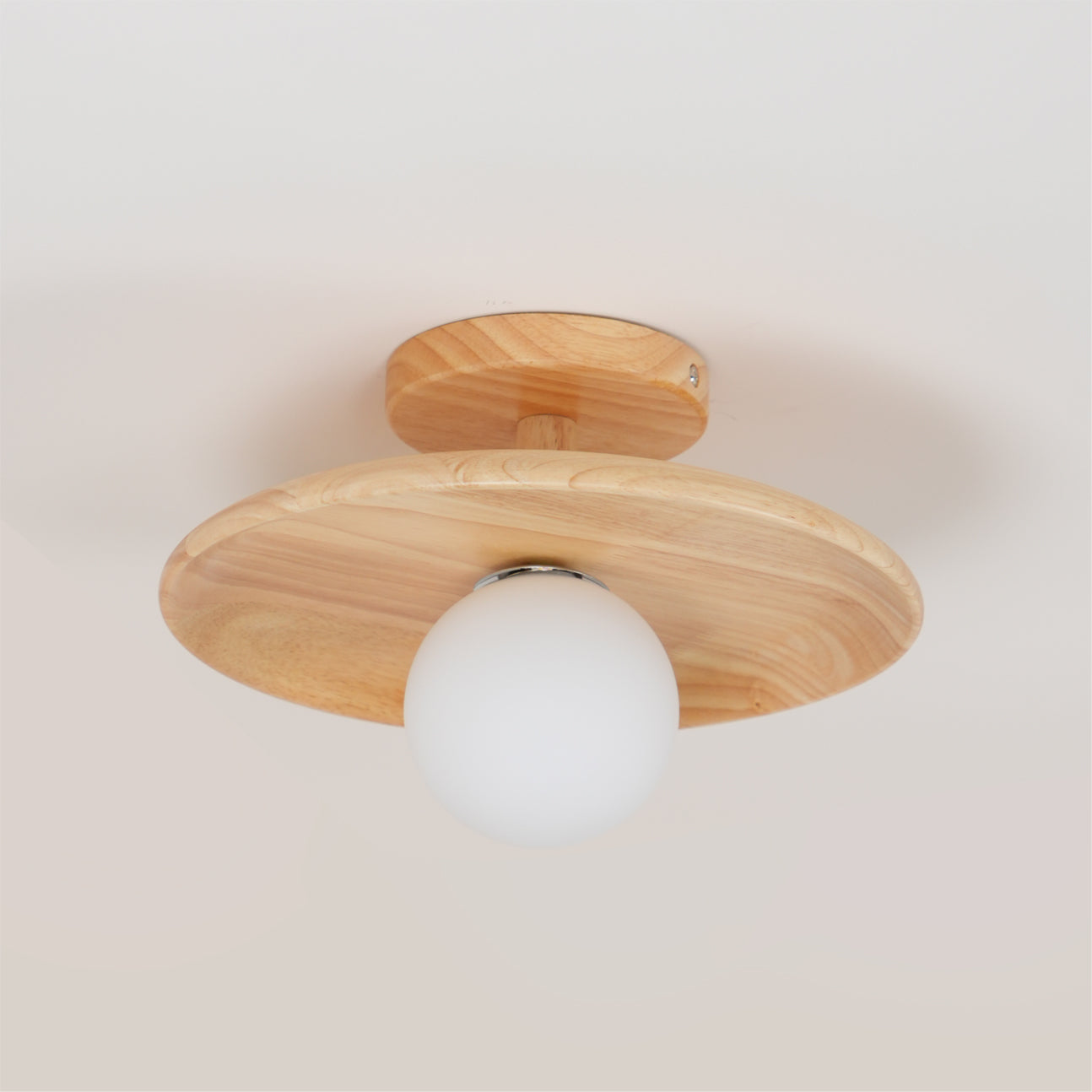 Lampe de Plafond en Bois Naturel - Éclairage Doux et Atmosphérique