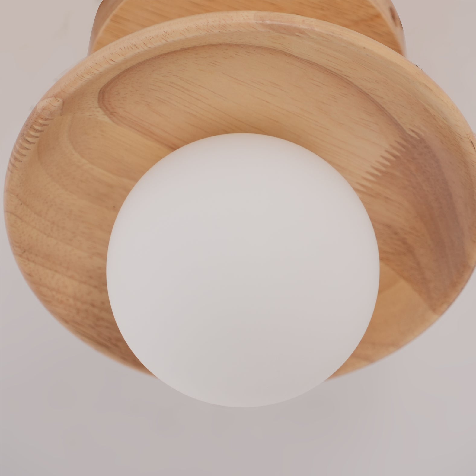 Lampe de Plafond en Bois Naturel - Éclairage Doux et Atmosphérique