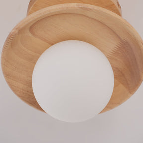 Lampe de Plafond en Bois Naturel - Éclairage Doux et Atmosphérique