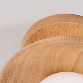 Lampe de Plafond en Bois Naturel - Éclairage Doux et Atmosphérique