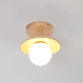 Lampe de Plafond en Bois Naturel - Éclairage Doux et Atmosphérique
