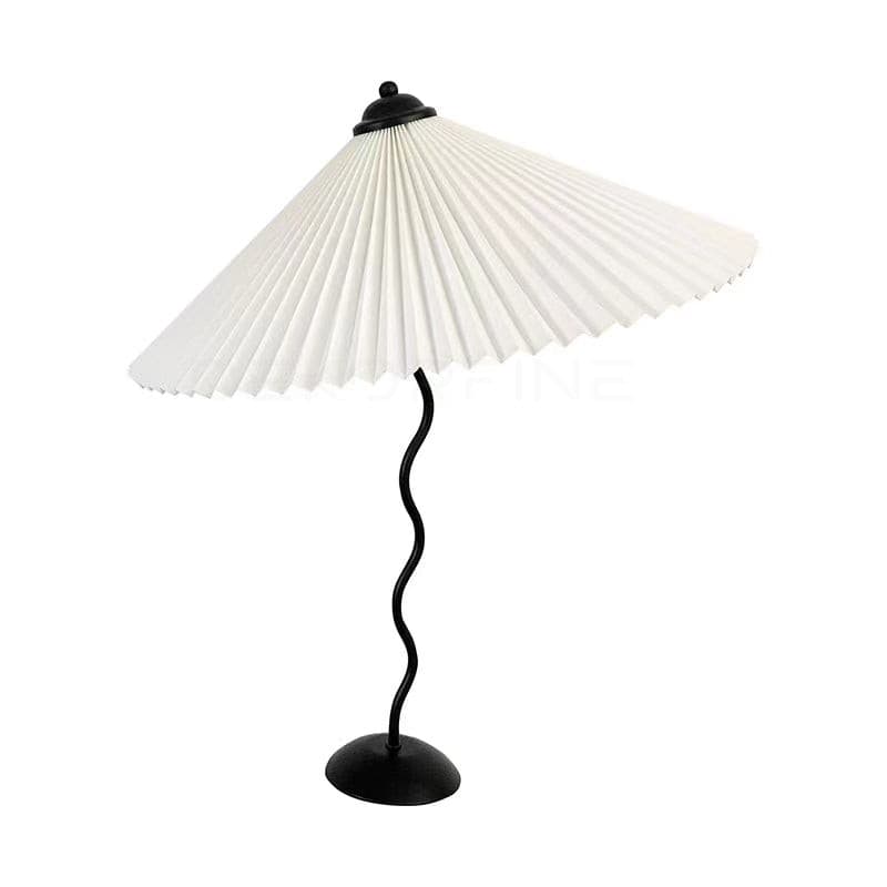Lampe de Table Scandinave en Bois - Abat-jour Plissé et Élégant