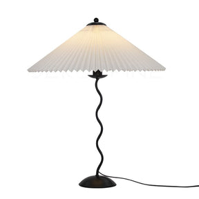 Lampe de Table Scandinave en Bois - Abat-jour Plissé et Élégant