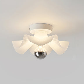 Lampe de Plafond Élégante - Pliages Detaillés et Éclairage Confortable