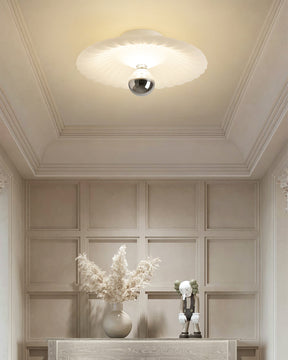 Lampe de Plafond Élégante - Pliages Detaillés et Éclairage Confortable