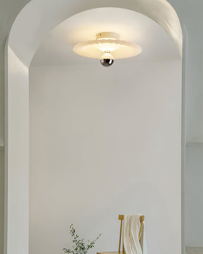Lampe de Plafond Élégante - Pliages Detaillés et Éclairage Confortable