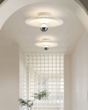 Lampe de Plafond Élégante - Pliages Detaillés et Éclairage Confortable