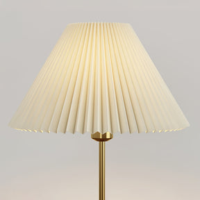 Lampe de Table Élégante en Métal - Abat-jour Plissé et Design Rétro