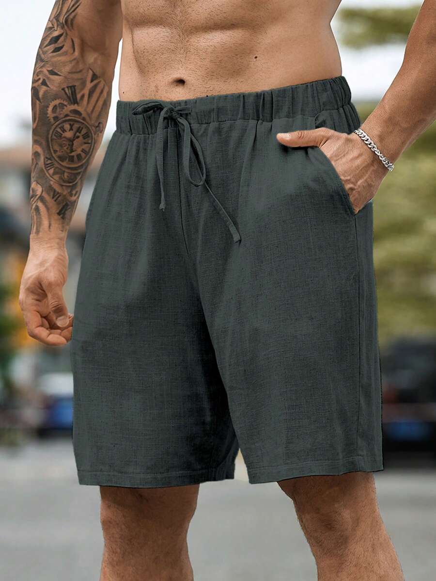 Shorts à Cordon Grandes Tailles pour Hommes - Confort et Poches Pratiques