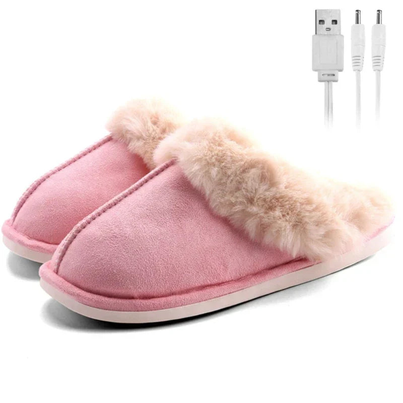 Chaussons Chauffants Intérieurs - Confort Douillet et Chaleur Réglable