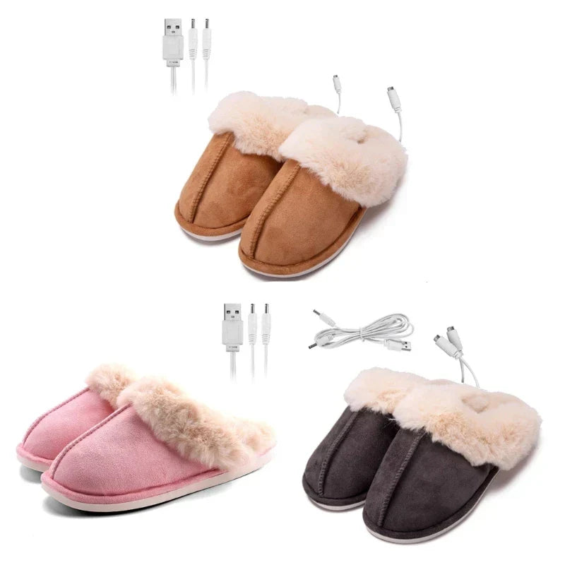 Chaussons Chauffants Intérieurs - Confort Douillet et Chaleur Réglable