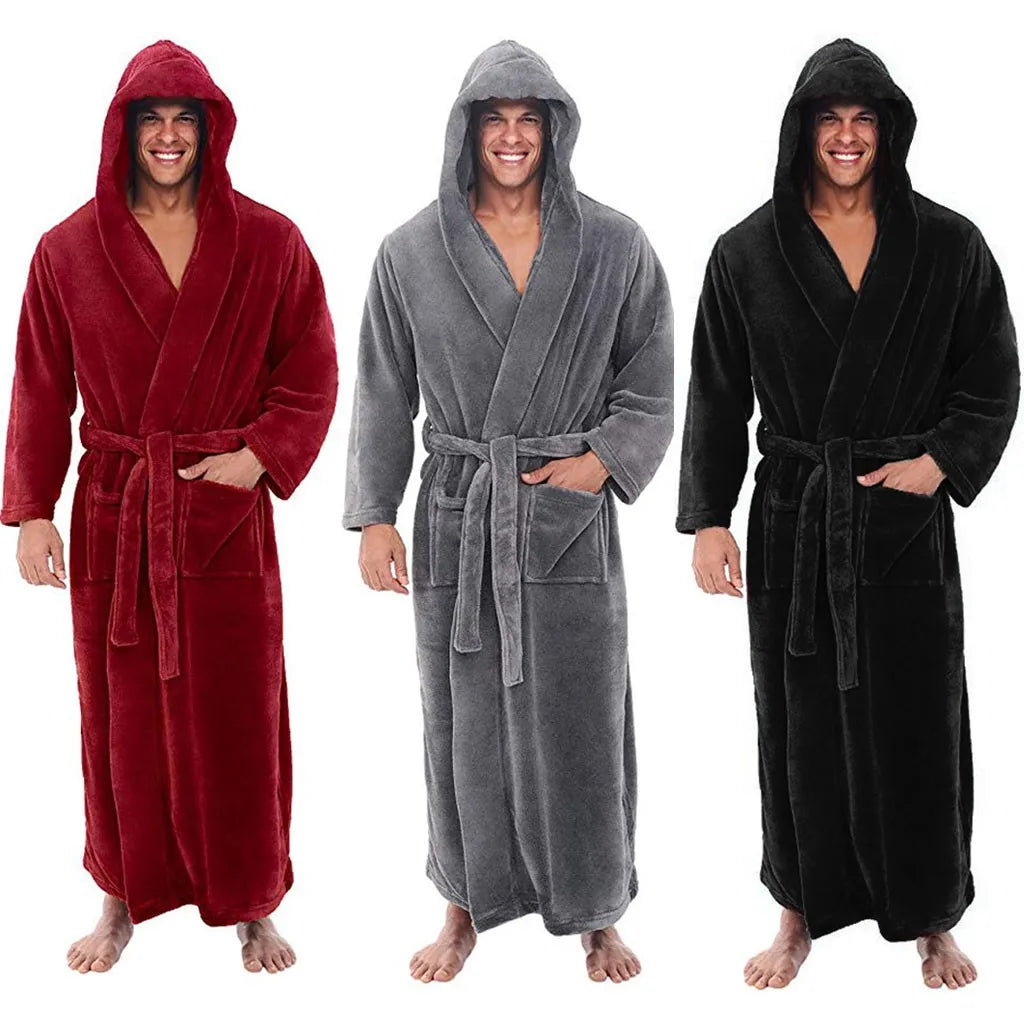 Robe de Chambre à Capuche Douce - Confort Douillet pour Moments de Détente