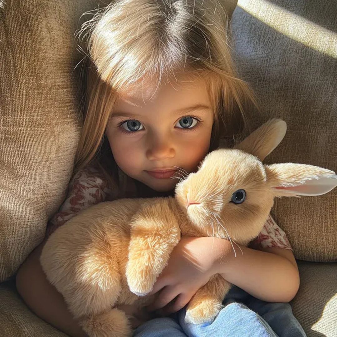 Jouet en Peluche Lapin Doux - Fourrure Ultra-Douce et Détails Réalistes