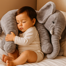 Coussin Peluche Éléphant Bébé - Doux et Sécurisé pour les Bébés