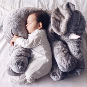 Coussin Éléphant en Peluche - Confort Super Doux pour Bébés et Tout-Petits