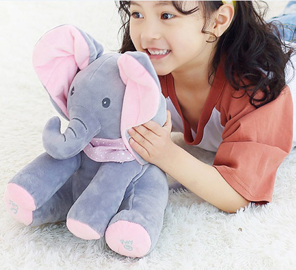 Éléphant en Peluche Musical - Jouet Douillet avec Musique et Mouvements