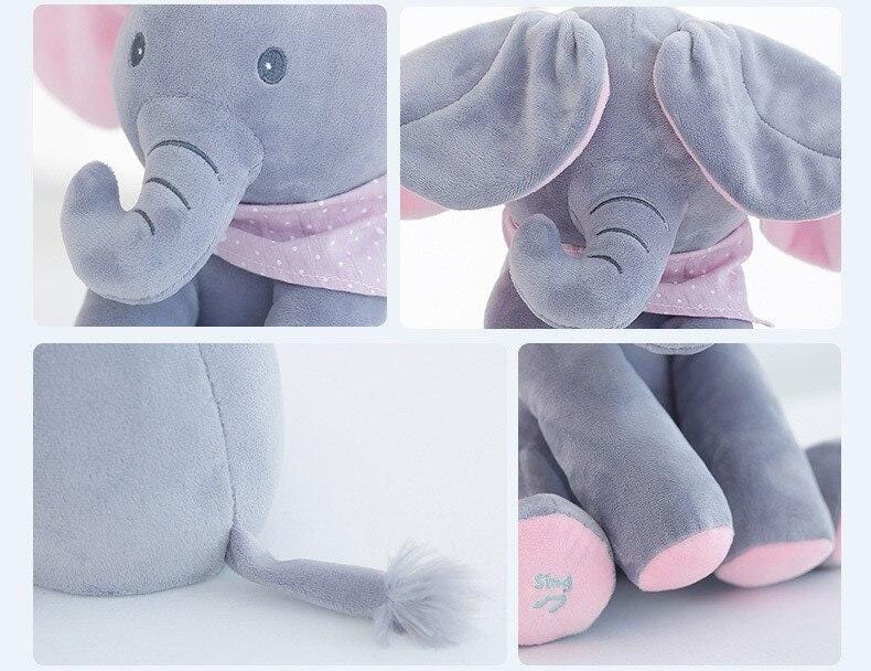 Éléphant en Peluche Musical - Jouet Douillet avec Musique et Mouvements