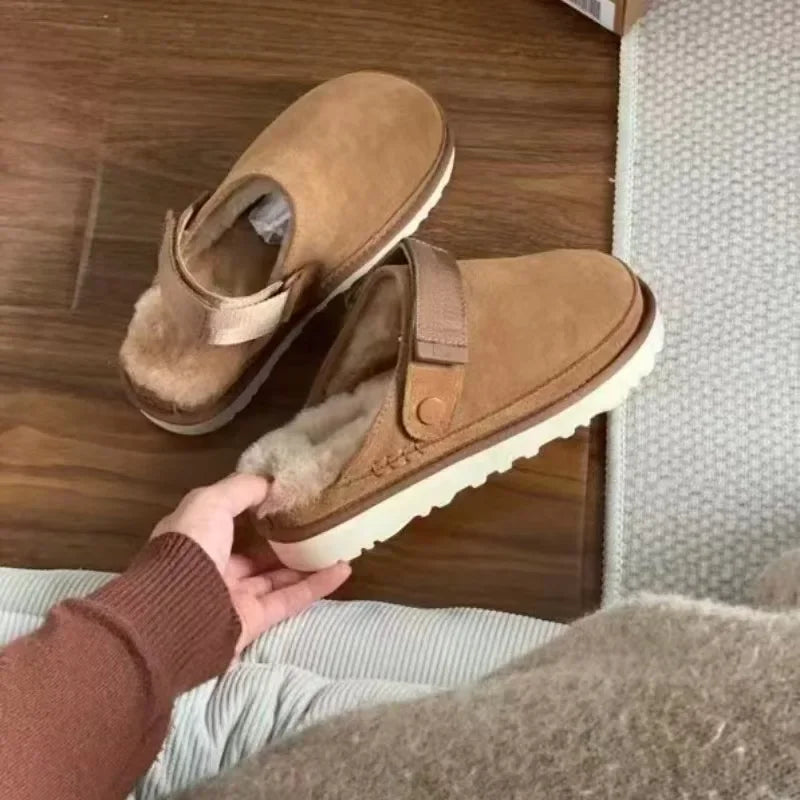 Chaussons d'Hiver en Peluche pour Femmes - Confort Douillet et Semelle Antidérapante