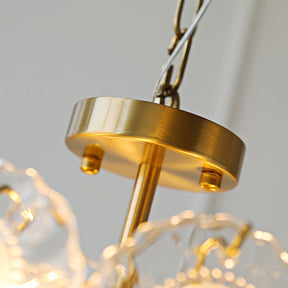 Plafonnier en Verre Chic - Éclairage Cosy avec Motifs Floraux