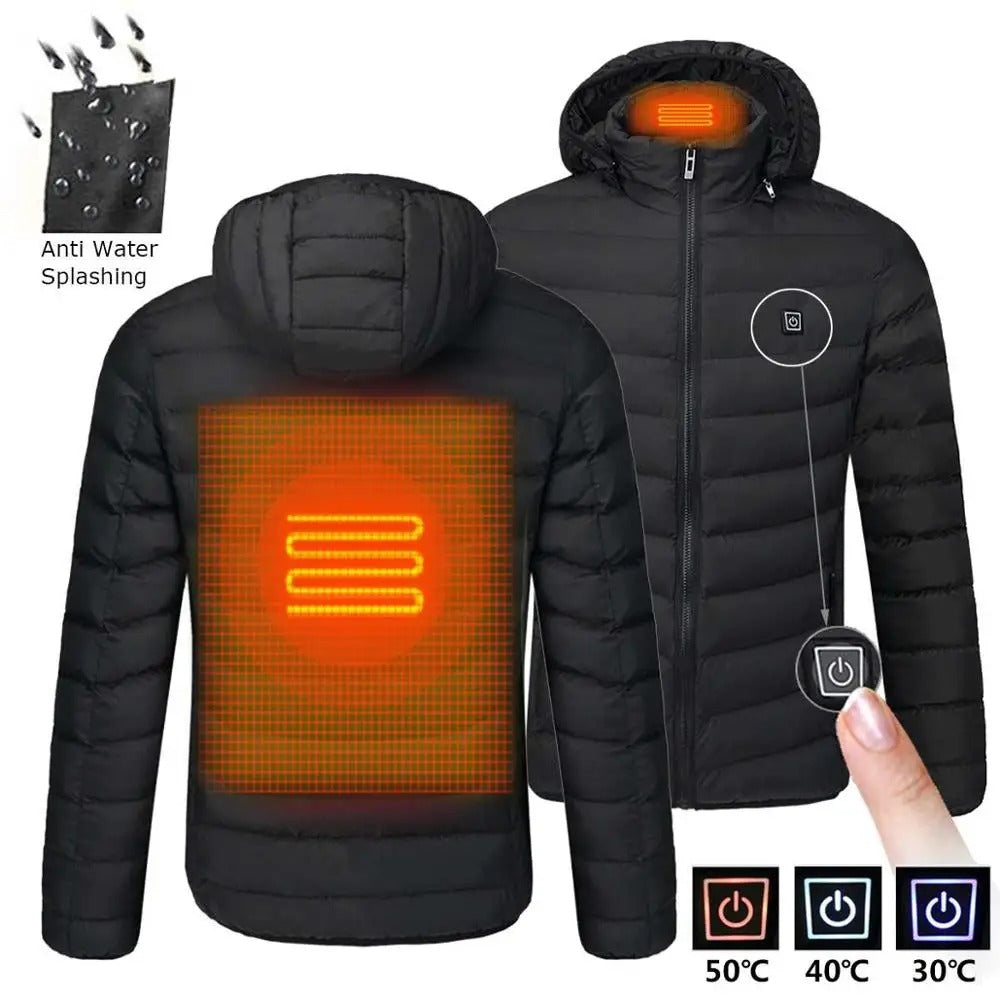 Veste Chauffante Électrique pour Hiver - 17 Zones de Chauffage et Design Confortable