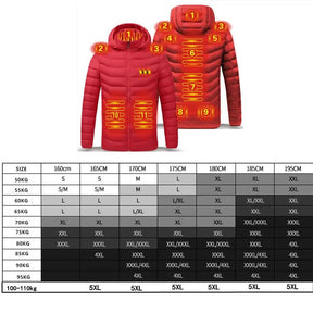 Veste Chauffante Électrique pour Hiver - 17 Zones de Chauffage et Design Confortable