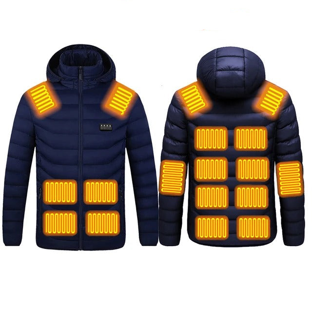 Veste Chauffante Électrique pour Hiver - 17 Zones de Chauffage et Design Confortable