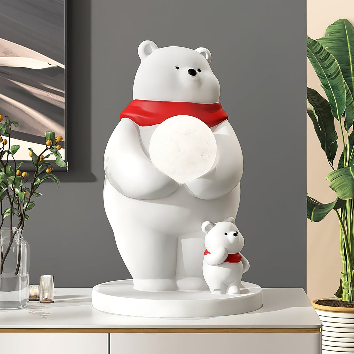 Lampe d'Ours Polaire pour Enfants - Lumière Douce et Accueillante