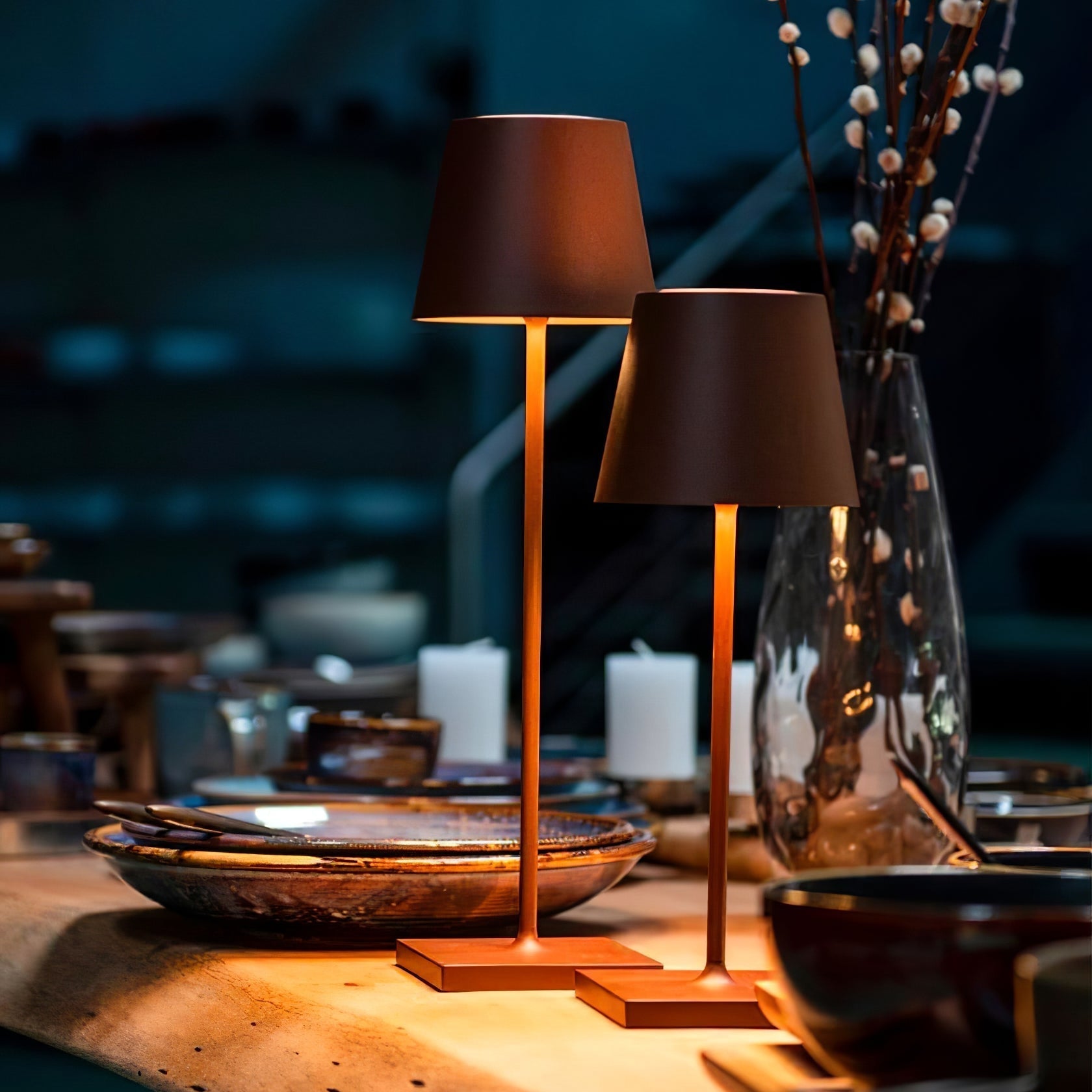Lampe de Table LED Rechargeable - Design Compact et Tactile