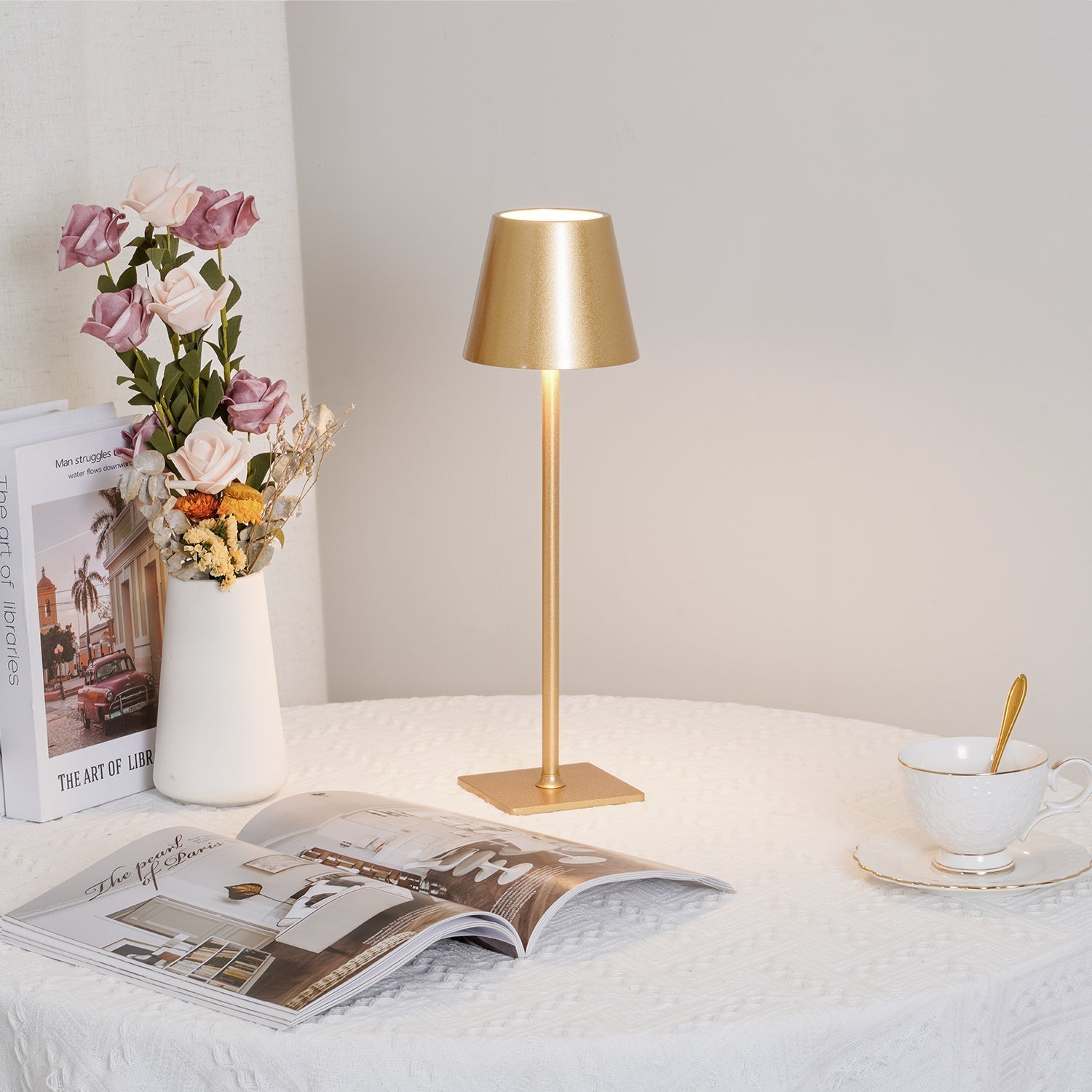 Lampe de Table LED Rechargeable - Design Compact et Tactile