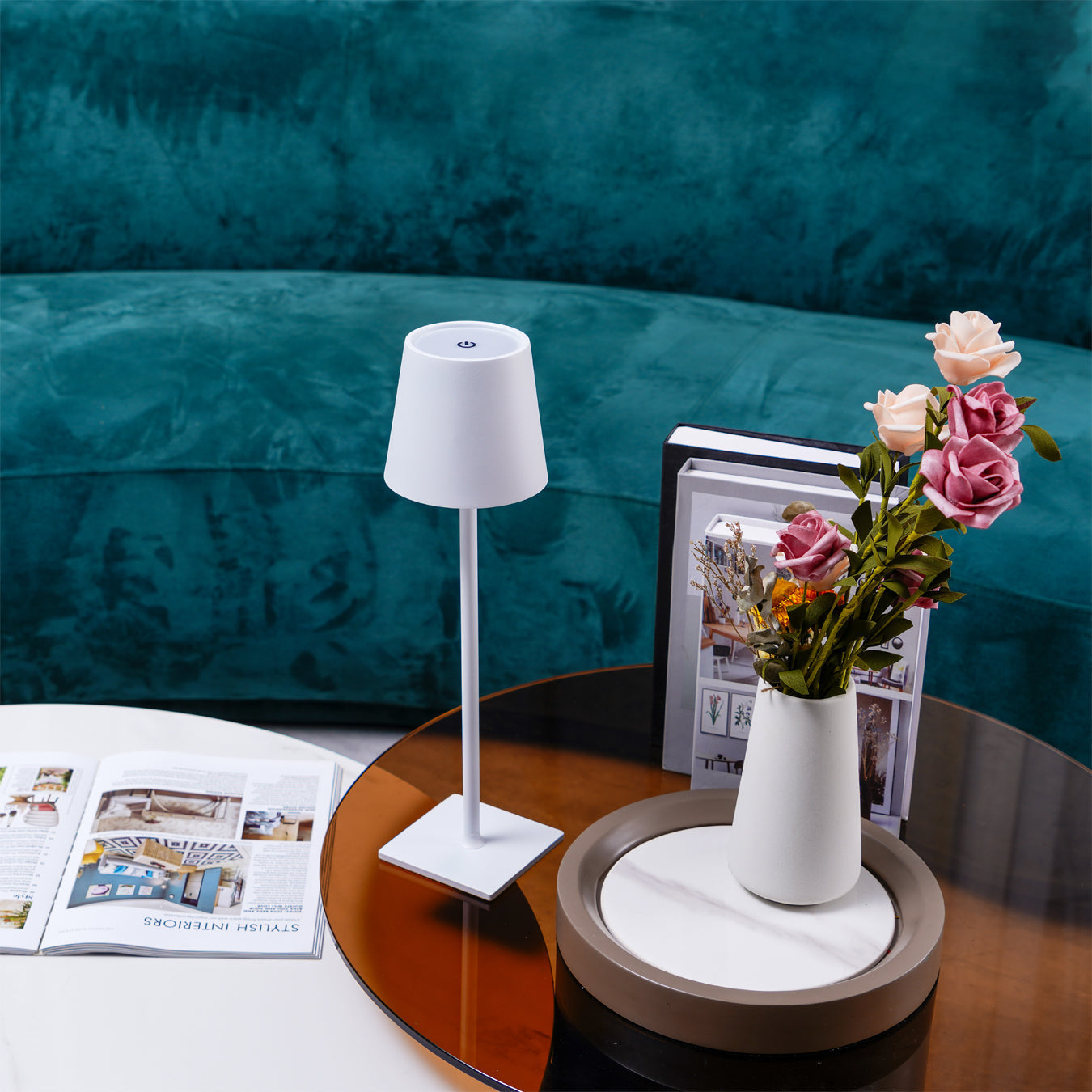 Lampe de Table LED Rechargeable - Design Compact et Tactile