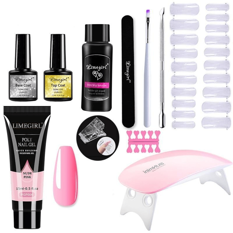Kit d'extension d'ongles Polygel - Résultats Professionnels à Domicile