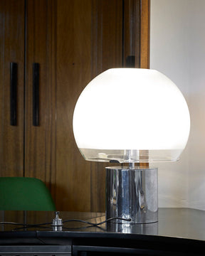 Lampe de Table Rétro en Verre - Design Élégant et Lumineux