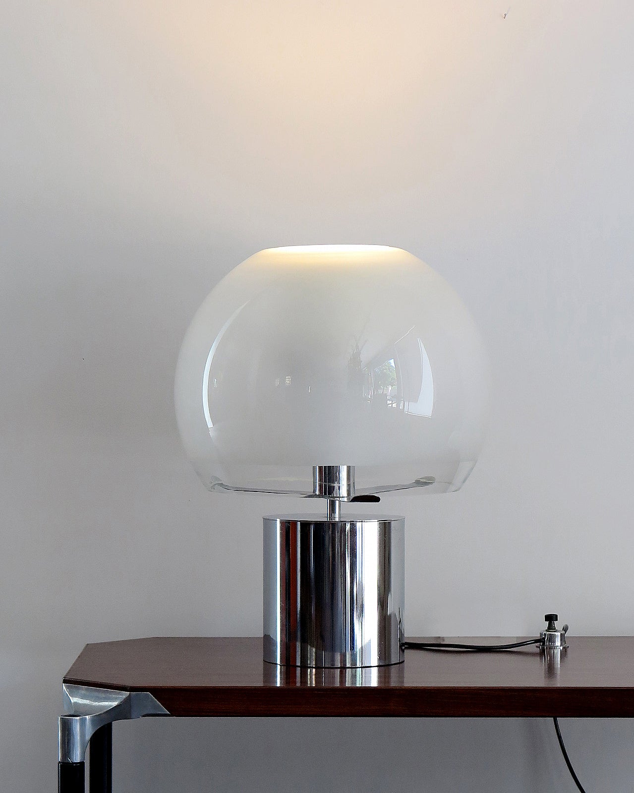 Lampe de Table Rétro en Verre - Design Élégant et Lumineux