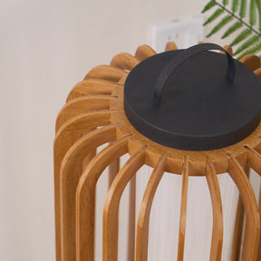 Lampe d'Éclairage Extérieur en Bois - Design Résistant aux Intempéries et Rechargeable