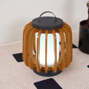 Lampe d'Éclairage Extérieur en Bois - Design Résistant aux Intempéries et Rechargeable