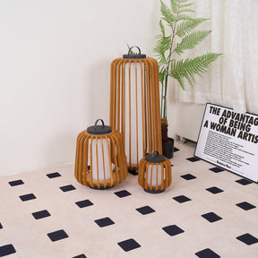 Lampe d'Éclairage Extérieur en Bois - Design Résistant aux Intempéries et Rechargeable