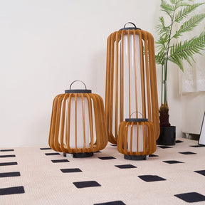 Lampe d'Éclairage Extérieur en Bois - Design Résistant aux Intempéries et Rechargeable