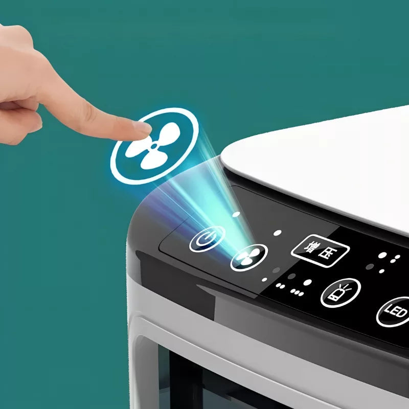Humidificateur Ventilateur Portable - Refroidissement Silencieux et Lumière de Nuit