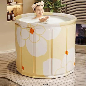 Baignoire Portable Pliable pour Adultes - Spa Relaxant à Domicile et en Voyage